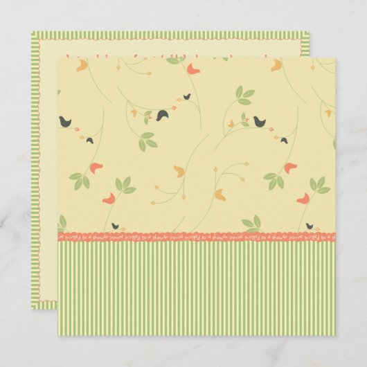 招待されましたをシャワーテンプレートに 招待状 (正面/裏面)