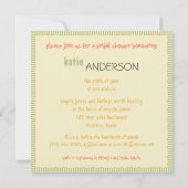 招待されましたをシャワーテンプレートに 招待状 (裏面)