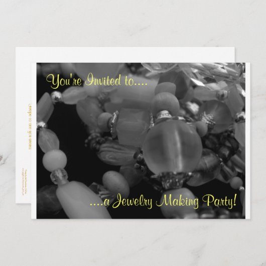 招待されましたをジュエリーにパーティー!」 招待状 (正面/裏面)