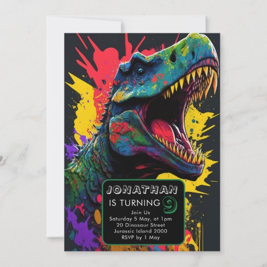 招待されましたをディーノマイトパーティーへ! 招待状 (正面)