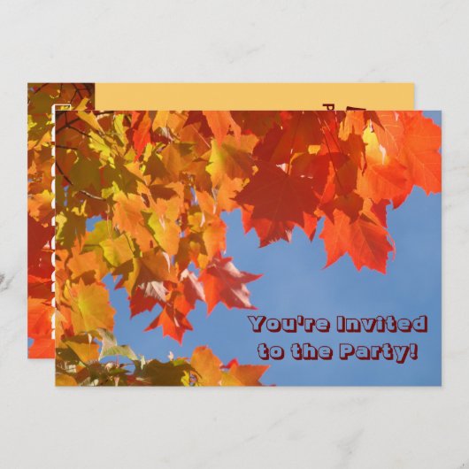 招待されましたをパーティーに!招待状収穫 招待状 (正面/裏面)