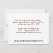 招待されましたをホーダウンへ！国パーティー 招待状 (裏面)