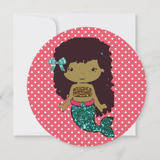 招待されましたをマーメイドパーティの招待状へ 招待状 (正面)