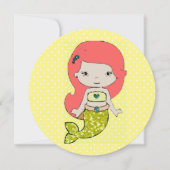 招待されましたをマーメイドパーティの招待状へ 招待状 (正面)