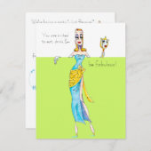 招待されましたを食べ飲んで素晴らしい! 招待状 (正面/裏面)