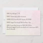 招待されましたアドベンチャーキャンプセブンカスタムライン 招待状 (裏面)