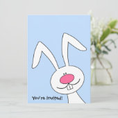 招待されましたイースターバニーパーティの招待状 招待状 (スタンド正面)
