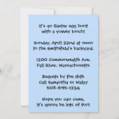 招待されましたイースターバニーパーティの招待状 招待状 (裏面)