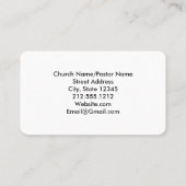 招待されましたウィメンズバイブル勉強抽象芸術スカイ 名刺 (裏面)