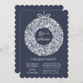 招待されましたクリスマスボールホリデーパーティー 招待状 (正面/裏面)