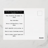 招待されましたクリスマス出生金ゴールドクリスマス 箔シーズンポストカード (裏面)