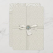 招待されましたソフトク包まれたリー結婚ムプレゼント 招待状 (正面/裏面)