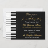 招待されましたパーティの招待状- HOLIDAY – ピアノ 招待状 (裏面)