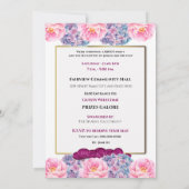 招待されましたビンゴナイトパーティー花 招待状 (裏面)