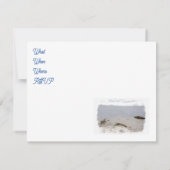 招待されましたビーチテーマ 招待状 (裏面)