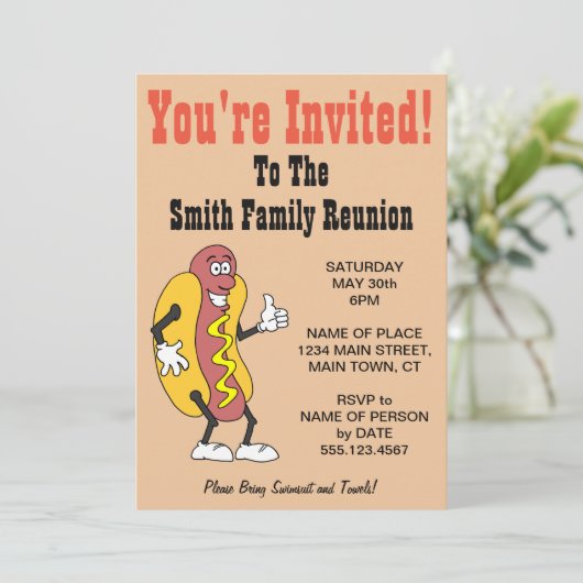 招待されましたファミリー懇親会のホットドッグ漫画 招待状 (スタンド正面)