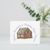 招待されましたホリデージンジャーブレッドオープンハウス ポストカード (スタンド正面)