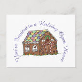 招待されましたホリデージンジャーブレッドオープンハウス ポストカード (正面)