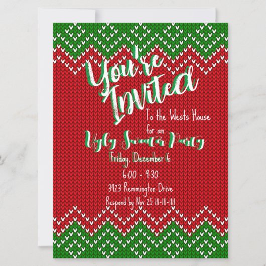 招待されましたホリデー招待状6.5インチx 8 シーズンカード (正面)