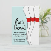 招待されましたボーリングBash誕生日パーティ招待状 招待状 (スタンド正面)