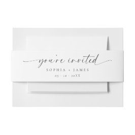 招待されましたモダンスクリプ結婚トの 招待状ベリーバンド