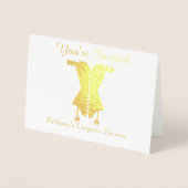 招待されましたランジェリーブライダルシャワー 箔カード (正面)