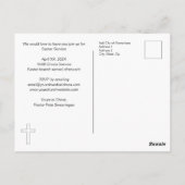 招待されました教会 ポストカード (裏面)