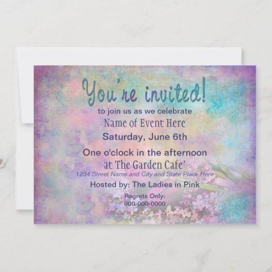 招待されました数々の – 目的招待状 招待状 (裏面)