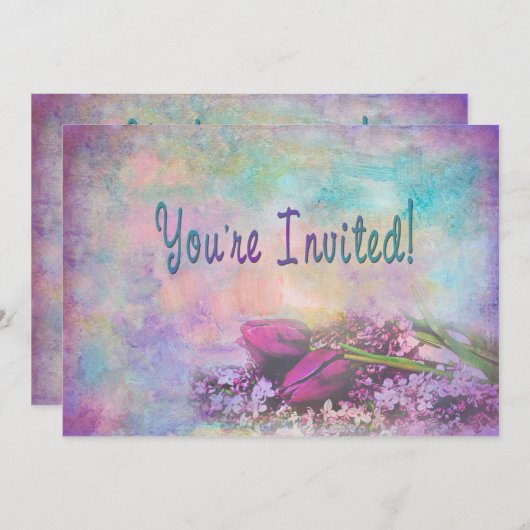 招待されました数々の – 目的招待状 招待状 (正面/裏面)