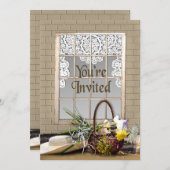 招待されました数々の- – 目的 – 庭園/窓 招待状 (正面/裏面)