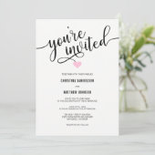 招待されました白黒赤面ピンクロ結婚ーズズ 招待状 (スタンド正面)