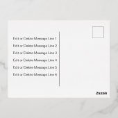 招待されました白黒金ゴールド事業イベント 箔招待状ポストカード (裏面)