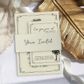 招待されました調整ヴィンテージパーム結婚ズ 招待状ベリーバンド