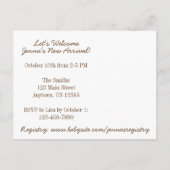 招待されました赤ちゃんシャワーパンin the Oven インビテーションポストカード (裏面)