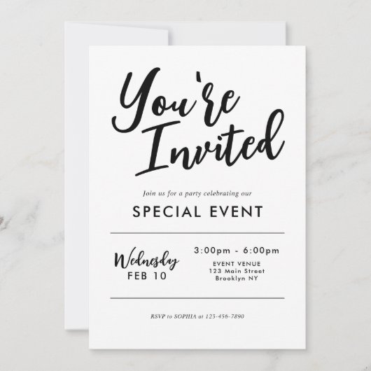 招待されました開設特別イベント事業 招待状 (正面)