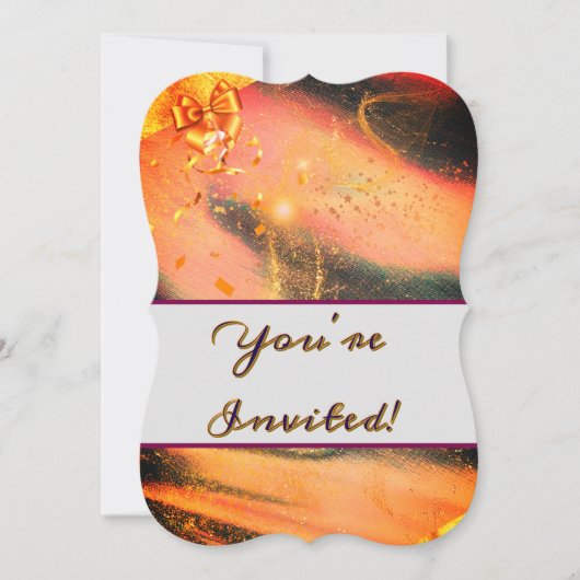 招待されました鮮やか金ゴールド (正面)