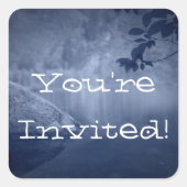 招待されました スクエアシール (正面)