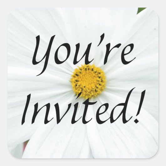 招待されました スクエアシール (正面)