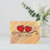 招待されました-ハート インビテーションポストカード (スタンド正面)