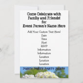 招待されました! パーティーのパーティーのパーティの招待状 招待状 (裏面)