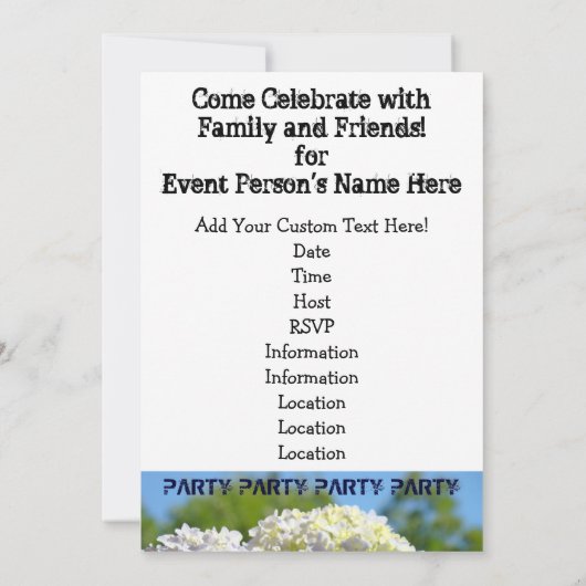 招待されました! パーティーのパーティーのパーティの招待状 招待状 (裏面)