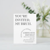 招待されました、マイおもしろい誕生日パーソナライズされた ポストカード (スタンド正面)