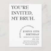 招待されました、マイおもしろい誕生日パーソナライズされた ポストカード (正面)