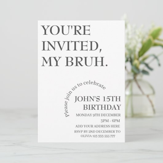 招待されました、マイおもしろい誕生日パーソナライズされた 招待状 (スタンド正面)