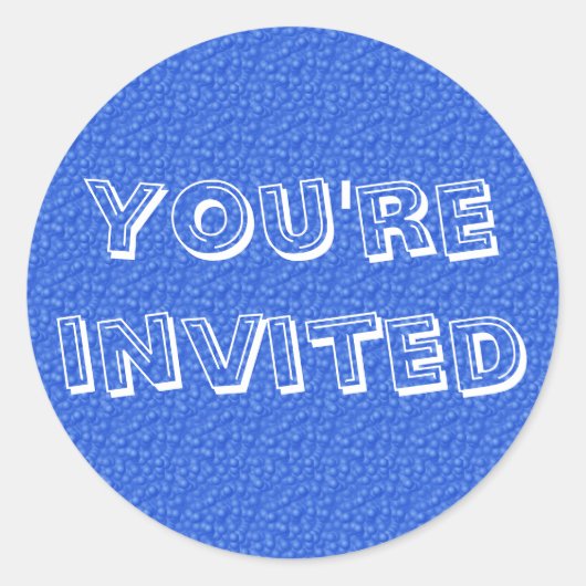 招待されました ラウンドシール (正面)