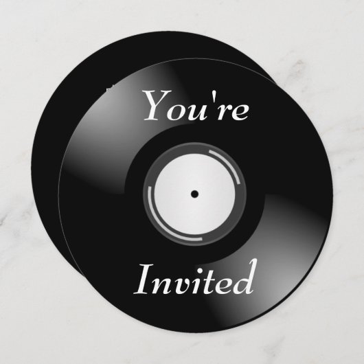 招待されました – レコード 招待状 (正面/裏面)