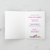 招待されました、レディース、花を窓箱に カード (内部)