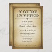 招待されました·ヴィンテージ·ウエディングの発表 招待状 (正面/裏面)