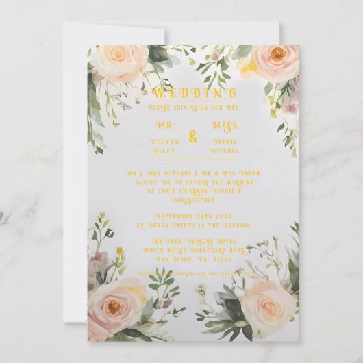 招待されました：愛のお祝い 招待状 (正面)