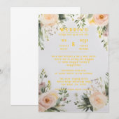 招待されました：愛のお祝い 招待状 (正面/裏面)